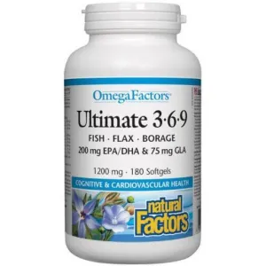 Natural Factors Omega Factors 3-6-9 180 Softgels