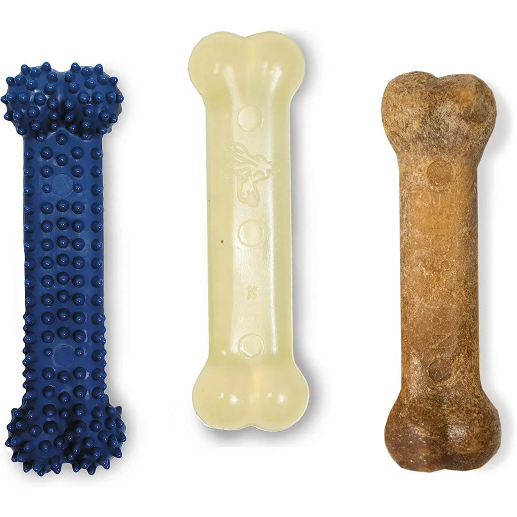 Nylabone Healthy Edibles and Flexi Chew Value Pack, Chicken & Bacon Flavor, X-Small