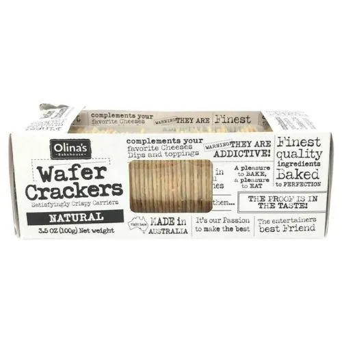Olina's Bakehouse Natural Wafer Crackers, 3.5 oz