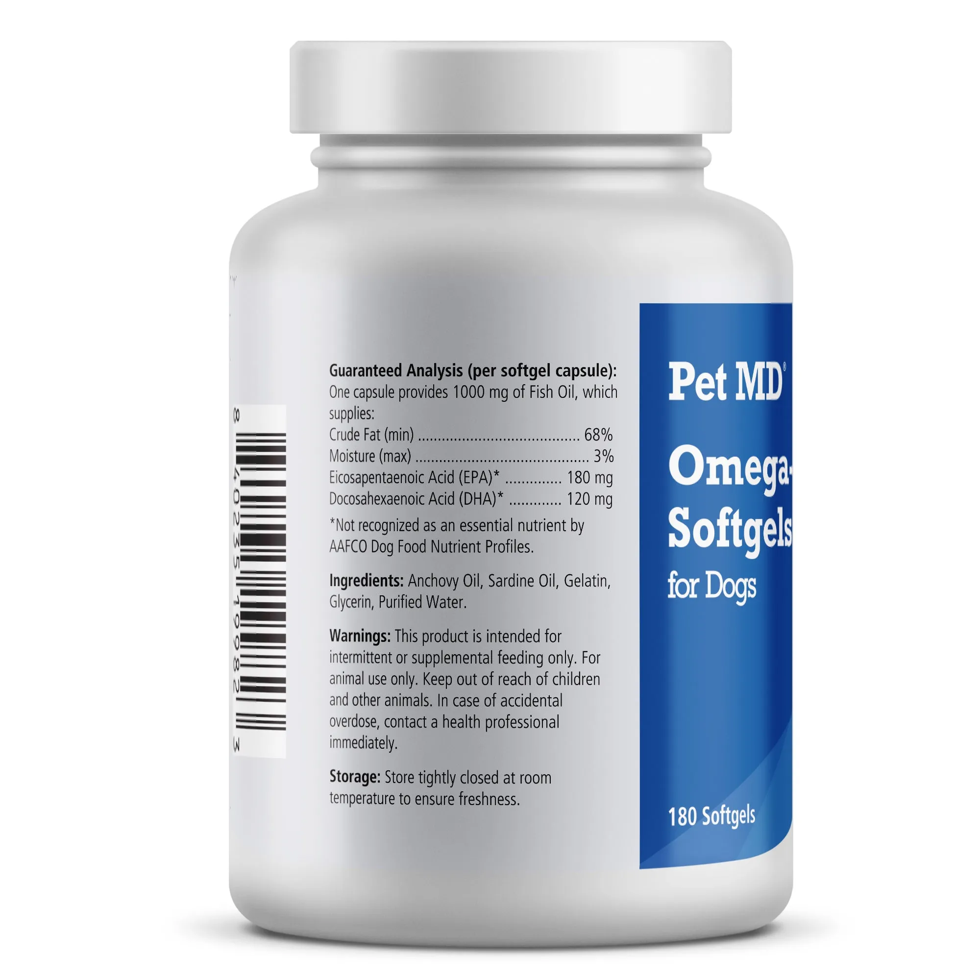Omega-3 Fish Oil Softgels for Dogs – 180 Count