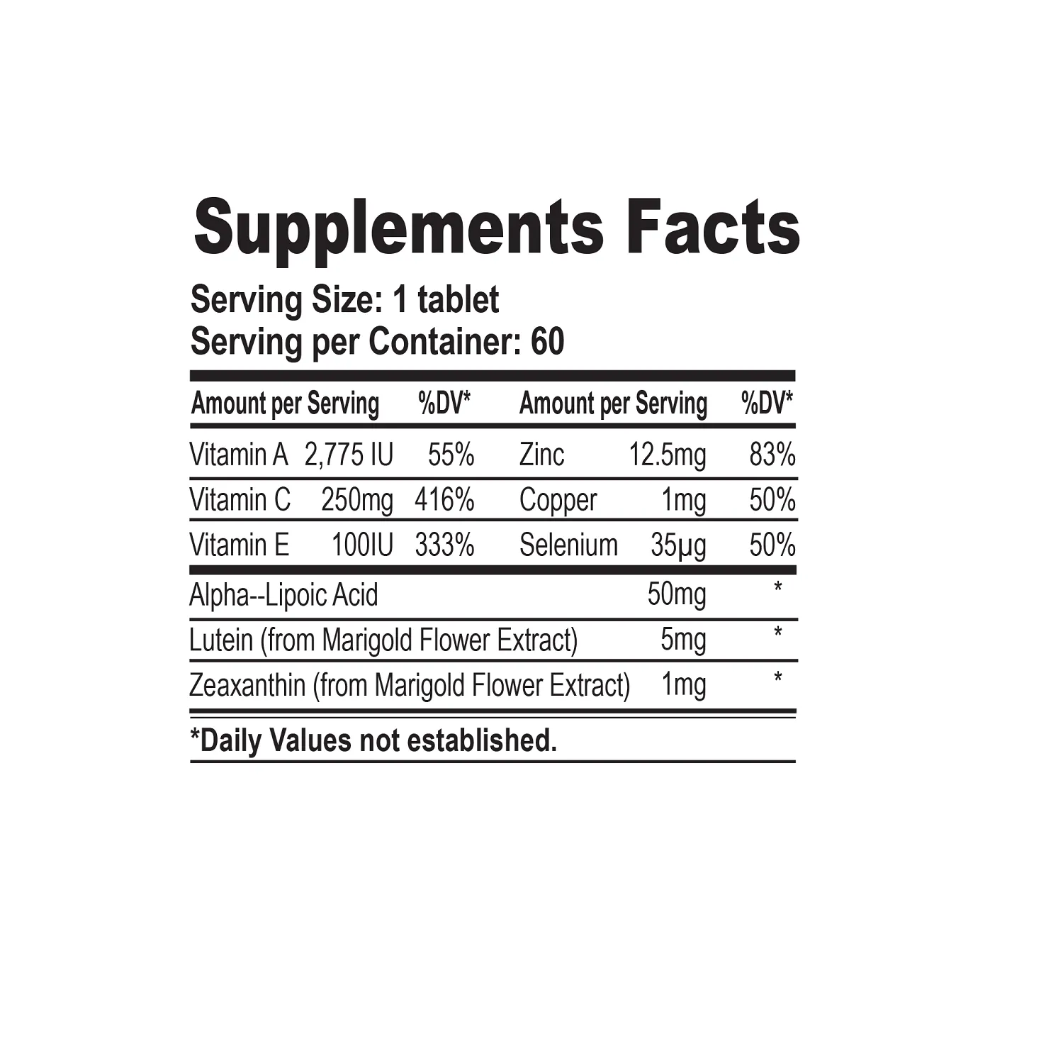 Organic Farms Vitamins Eyes complex Dietary supplement