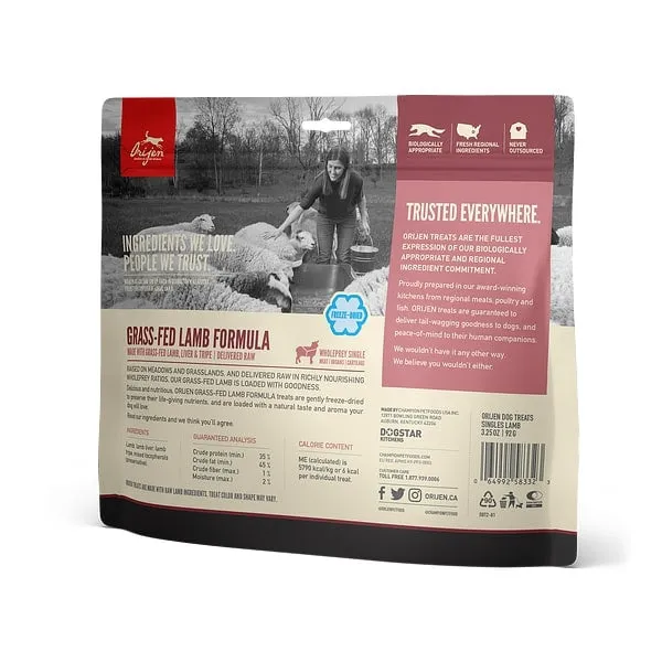 ORIJEN Freeze Dried Grass Fed Lamb Dog Treats