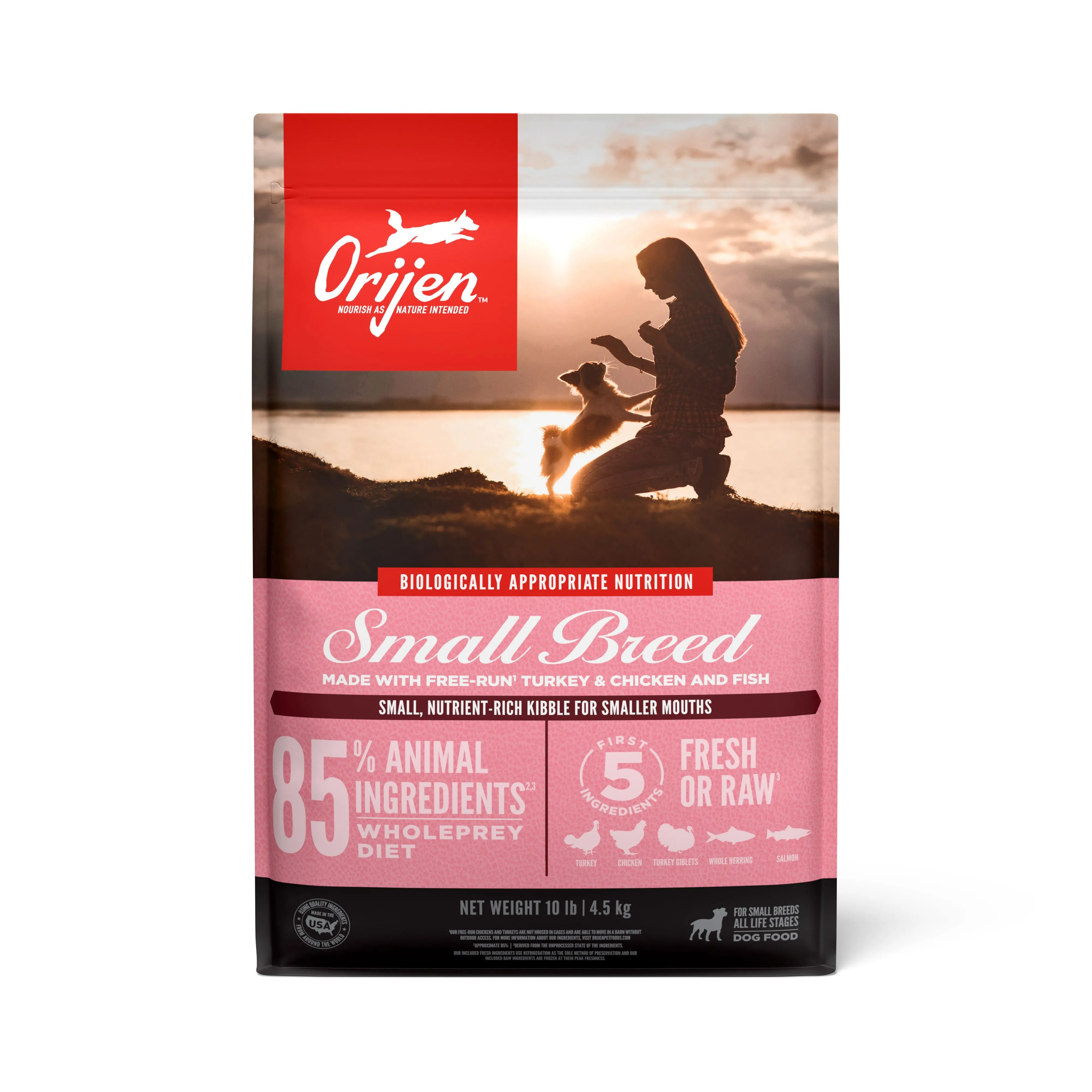 ORIJEN Small Breed Biologically Appropriate Dry Dog Food 4.5kg