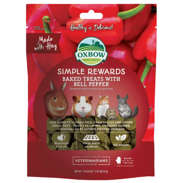 Oxbow Simple Rewards Baked Treats with Bell Peppers