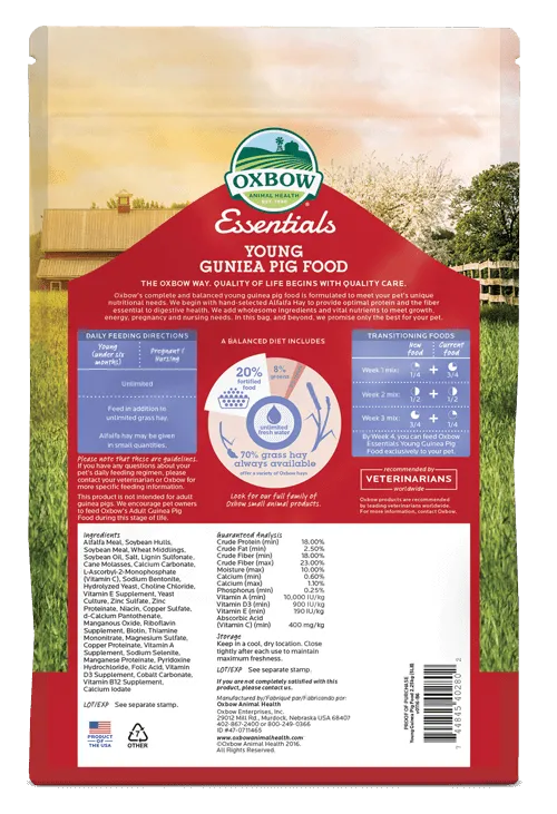 Oxbow Young Guinea Pig Food 2.25kg