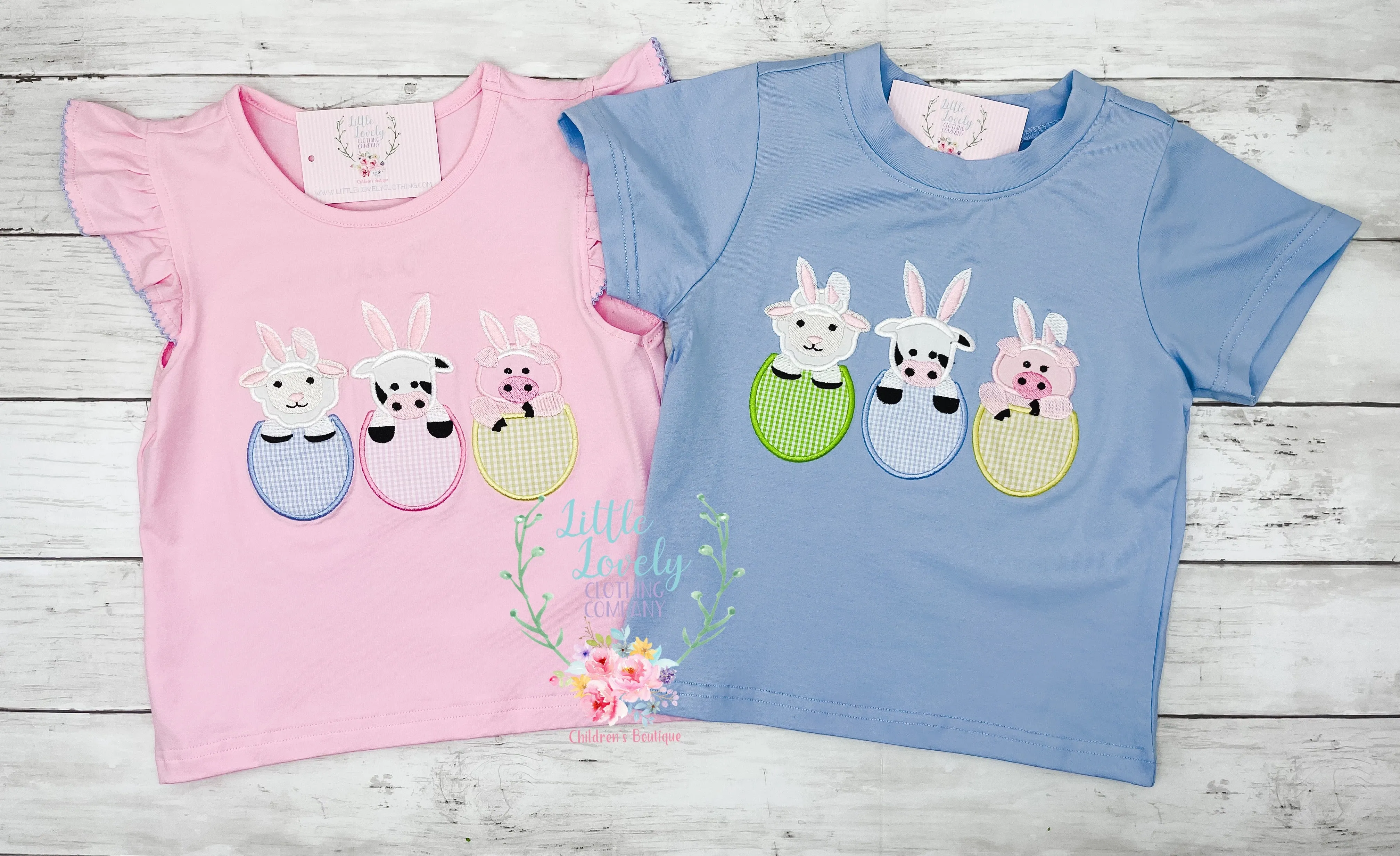 Peek-A-Boo Farm Easter Boys Tee