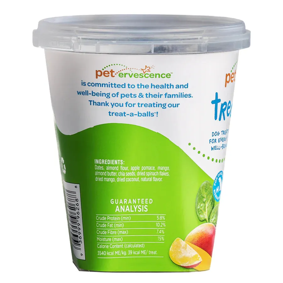 Petervescence Treat A Balls Mango Chia and Spinach Dog Treats 198g