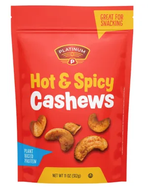 Platinum Hot & Spicy Cashews 11oz