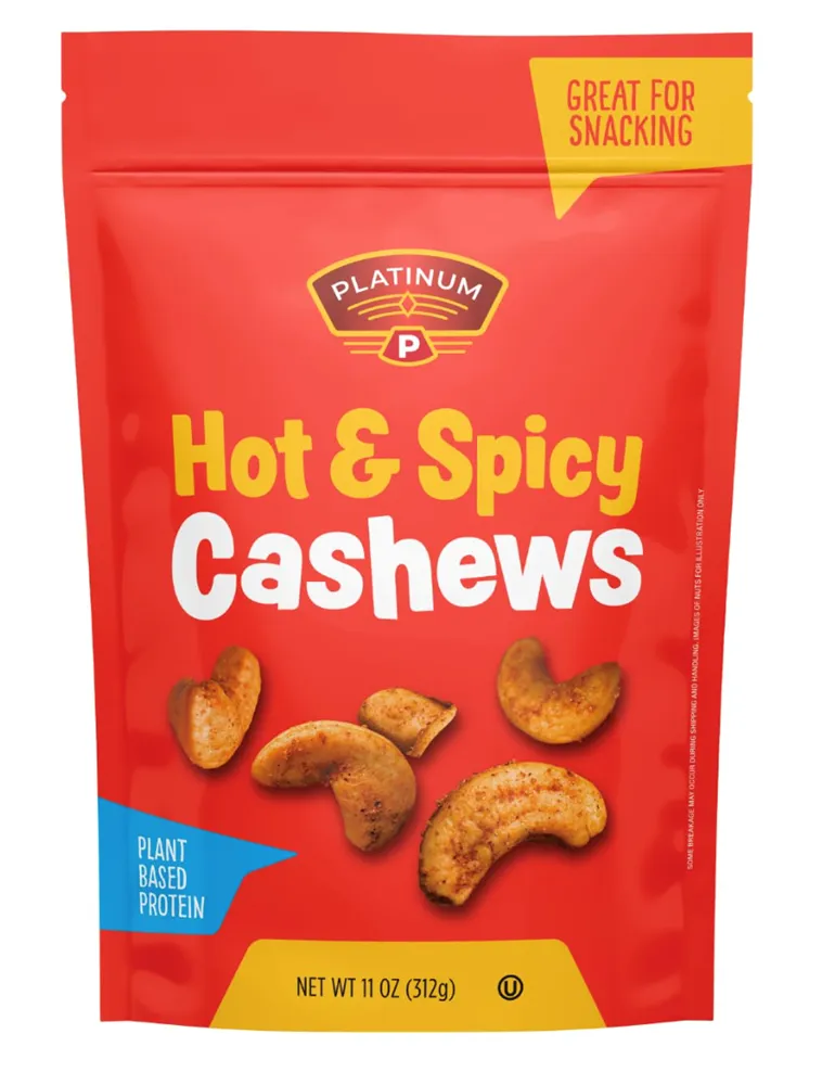 Platinum Hot & Spicy Cashews 11oz