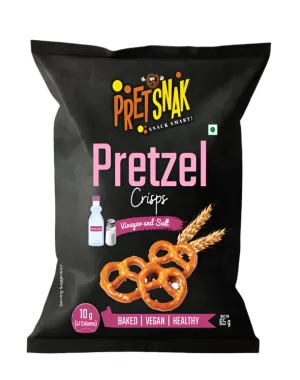 Pretsnak Pretzel Crisps Salt and Vinegar – Flavorful Crunchy Snack 65g