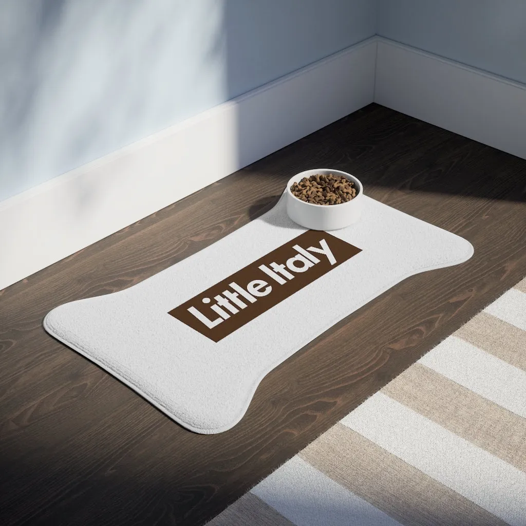 "Little Italy" Bone or Fish Shaped Dog or Cat Feeding Mat