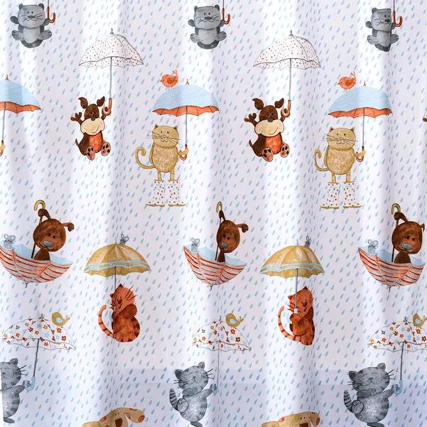 Raining Cats and Dogs Shower Curtain & Accessories