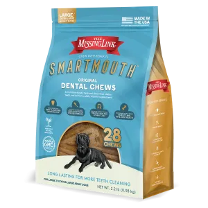 The Missing Link Smartmouth™ Dental Chews for Large/Extra Large Dogs 28 Count