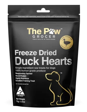 The Paw Grocer Black Label Dog and Cat Treat Duck Heart 72g