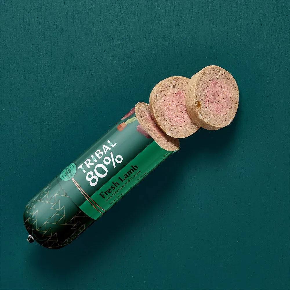 Tribal | Wet Dog Food & Treat | 80% Lamb Gourmet Pate Sausage - 750g