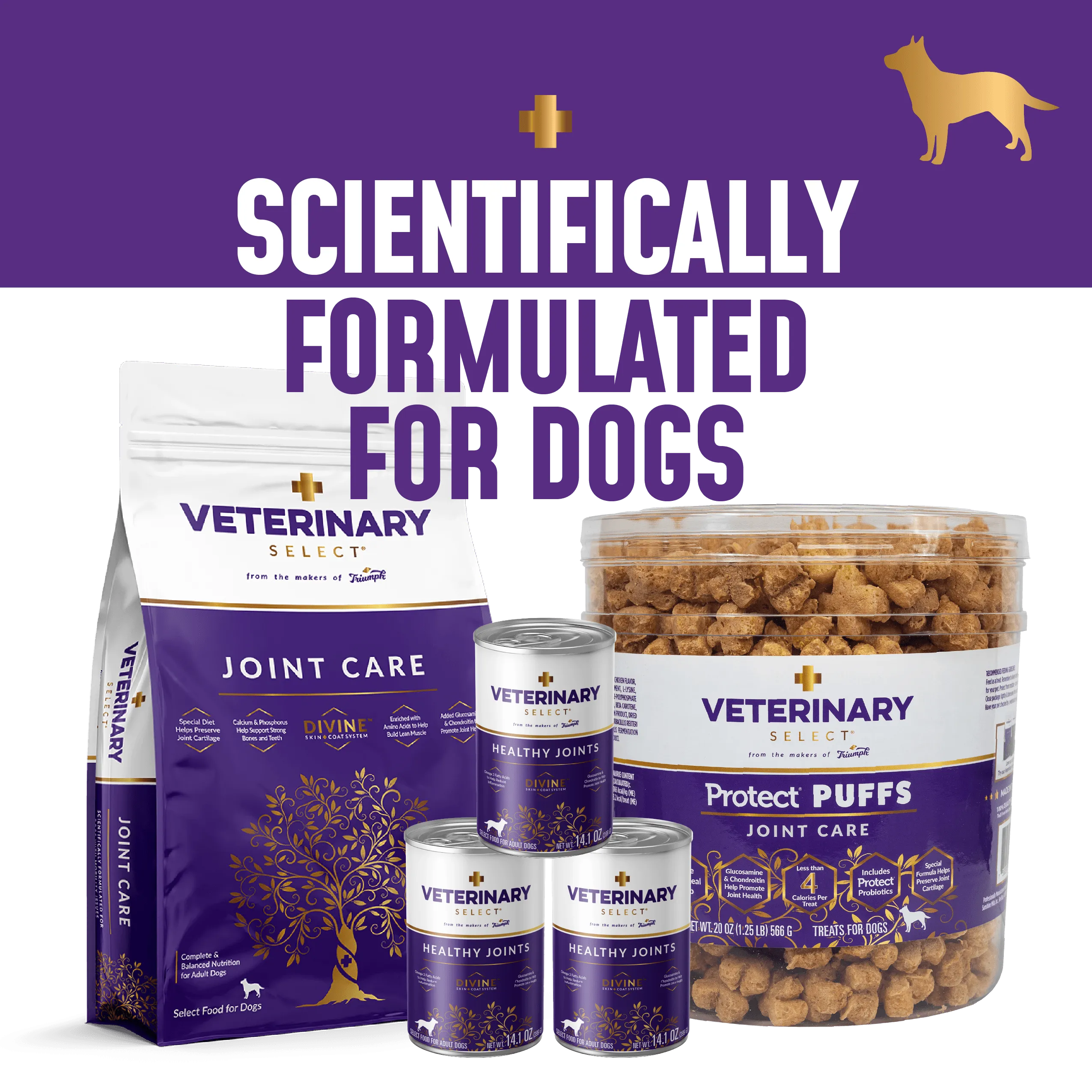 Veterinary Select Protect Puffs Joint Care Treats BULK