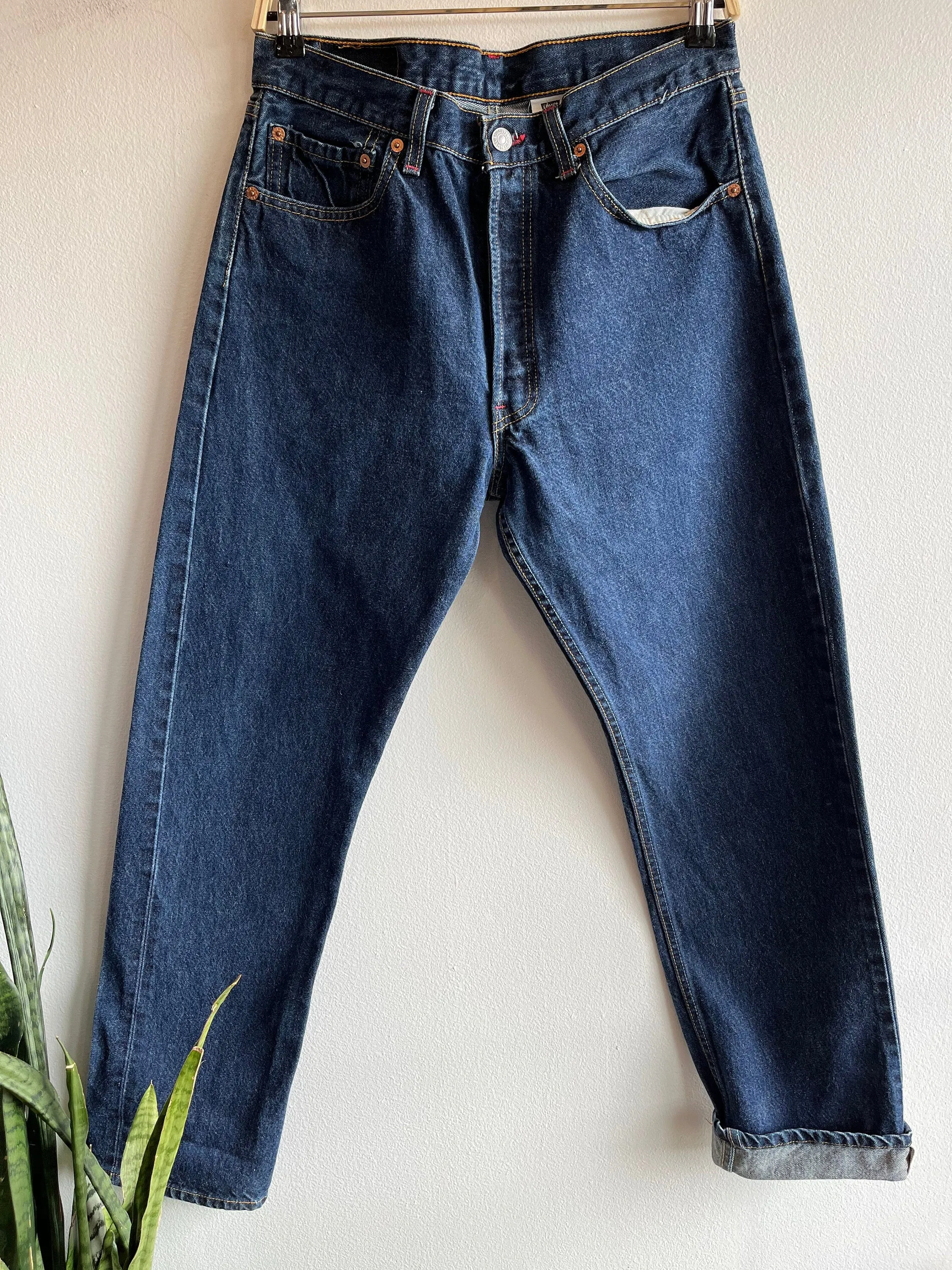 Vintage 1990s levis 501 selvedge denim jeans