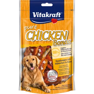 Vitakraft Dog Treats Pure Chicken Bonas with Cheese 80g