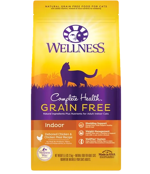 Wellness Complete Health™ Grain Free Indoor Chicken, Dry Cat Food, 5.5-lb Bag