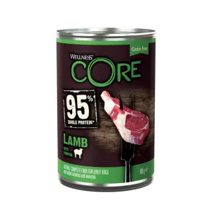 Wellness Core 95% Lamb with Pumpkin Wet Adult Grain Free Dog Food 6 x 400g