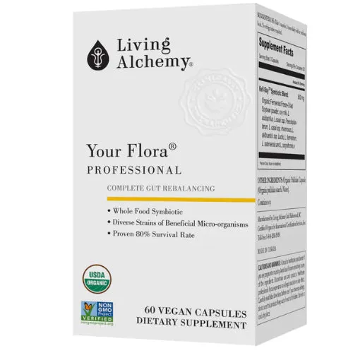 Your Flora Probiotics Professional Complete Gut Rebalancing 60 Caps By Living Alchemy